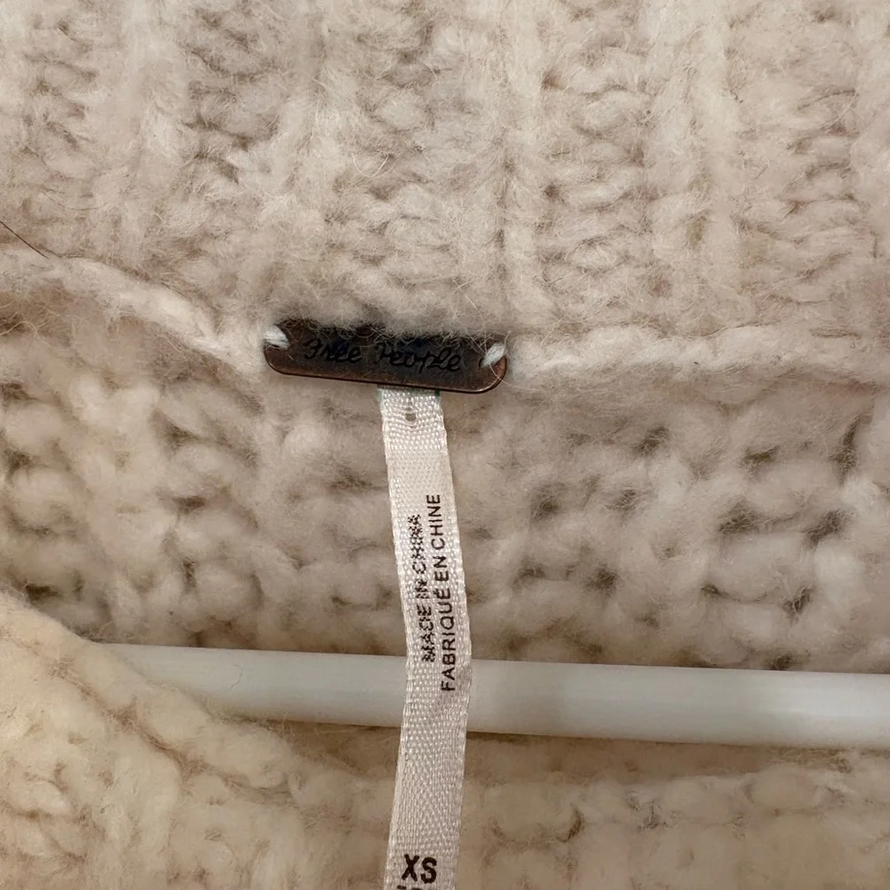 Free People Fair Isle Alpine Knit Wool Alpaca Blend Sweater Size XS - Picture 3 of 14